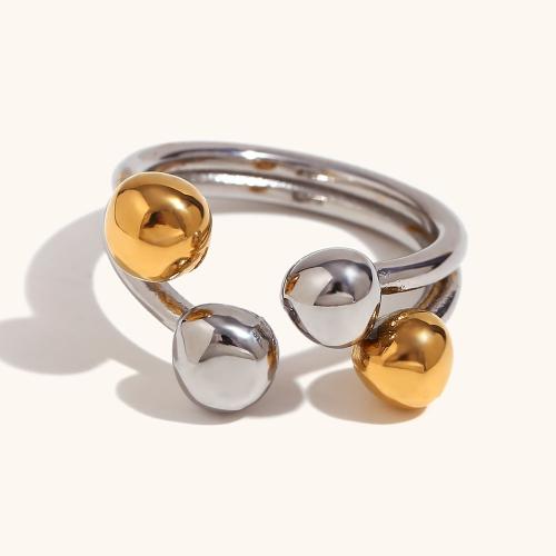 Stainless Steel Finger Ring 316L Stainless Steel 18K gold plated fashion jewelry & for woman nickel lead & cadmium free Sold By PC