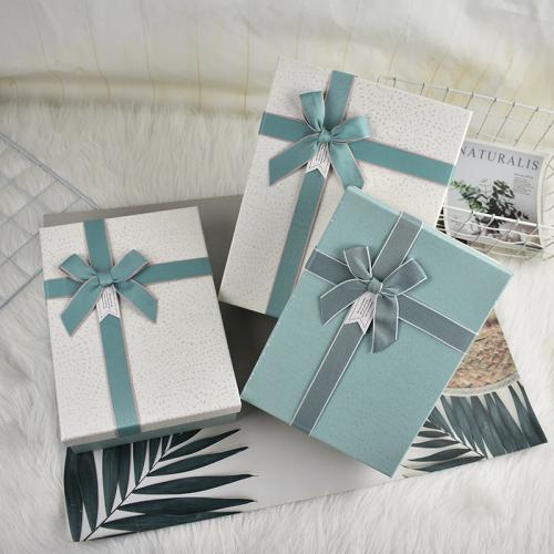 Κοσμήματα Gift Box, Χαρτί, πολυλειτουργικό & διαφορετικό μέγεθος για την επιλογή & διαφορετικά στυλ για την επιλογή, γαλάζιο, Sold Με PC