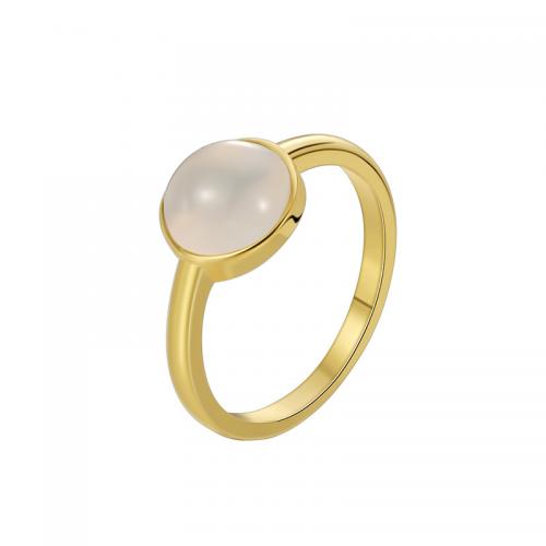 Brass δάχτυλο του δακτυλίου, Ορείχαλκος, με Γάτες Eye, επιχρυσωμένο, διαφορετικό μέγεθος για την επιλογή & για τη γυναίκα, χρυσαφένιος, Sold Με PC