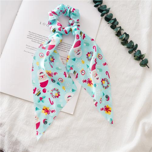 Hair Scrunchies, Cloth, Christmas Design & fashion jewelry & for woman, more colors for choice, 320mm, Sold By PC