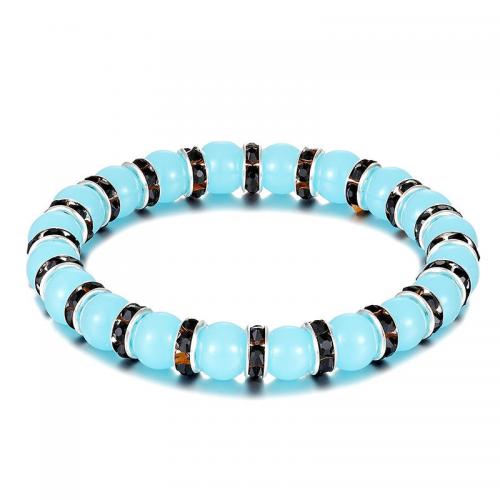 Glass Beads Bracelet fashion jewelry & for woman 8mm Length Approx 19 cm Sold By PC