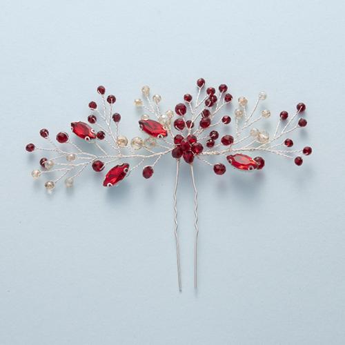 Capelli Stick, filo di ottone, with cristallo & strass, gioielli di moda & per la donna, nessuno, assenza di nichel,piombo&cadmio, 155x115x10mm, Venduto da PC