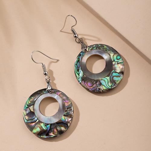 Zinc Alloy Drop Earring with Shell plated & for woman & with rhinestone earring length 10-55mm Sold By Pair