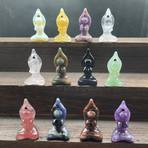 Fashion Decoration Gemstone Girl Carved for home and office Random Color 50mm Sold By PC