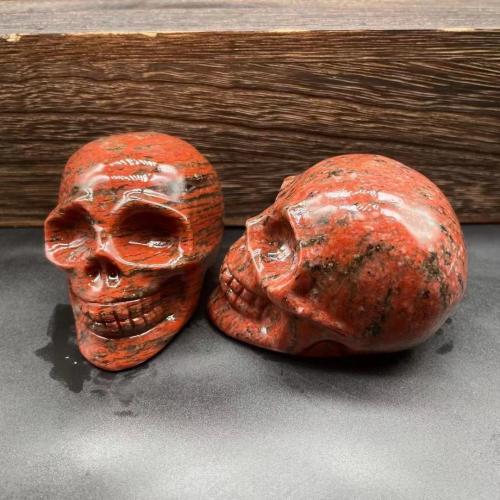 Fashion Decoration, Natural Stone, Skull, Carved, for home and office & different materials for choice, more colors for choice, 70mm, Sold By PC