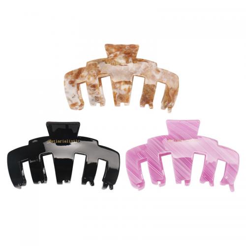 Hair Claw Clips, Acetate, fashion jewelry, more colors for choice, 103x58mm, Sold By PC
