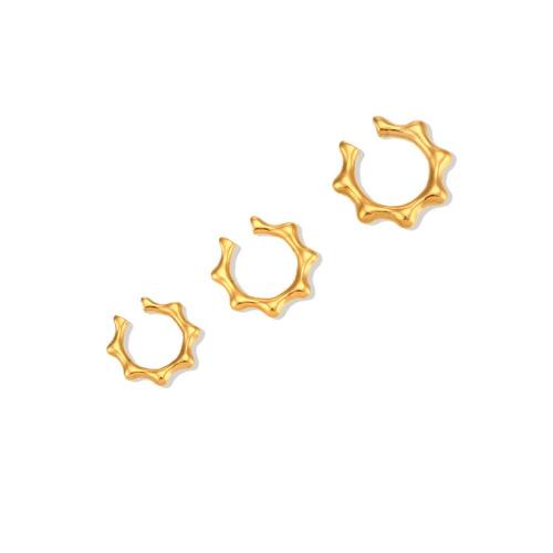 304 Stainless Steel Earring Clip 18K gold plated three pieces & fashion jewelry & for woman nickel lead & cadmium free Sold By Set