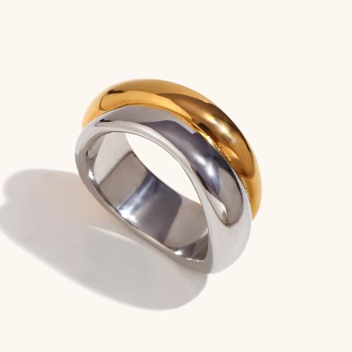 Stainless Steel Finger Ring 316L Stainless Steel Vacuum Ion Plating fashion jewelry & for woman nickel lead & cadmium free .5mm Sold By PC
