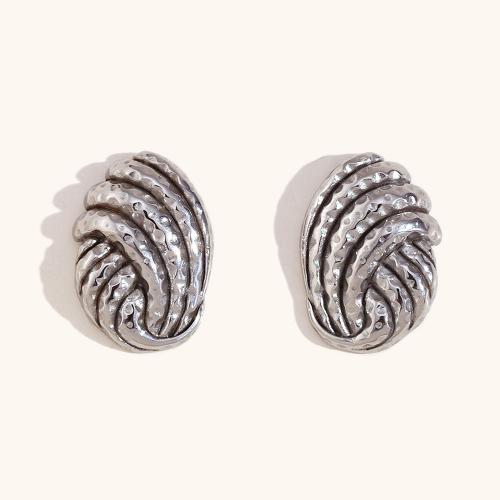 Stainless Steel Stud Earrings 316L Stainless Steel Vacuum Ion Plating fashion jewelry & for woman original color nickel lead & cadmium free Sold By Pair