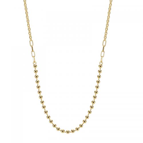 Collar de Latón, metal, chapado, para mujer, dorado, longitud:aproximado 45-50 cm, Vendido por UD