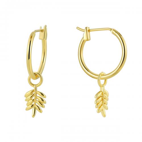Huggie hoepel Drop Earrings, Messing, plated, voor vrouw, gouden, Verkocht door pair