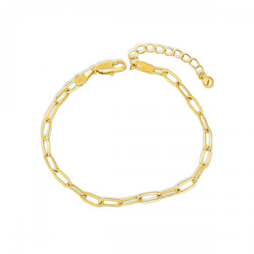 Bracelets en laiton, Placage, pour femme, doré, Longueur:Environ 19 cm, Vendu par PC