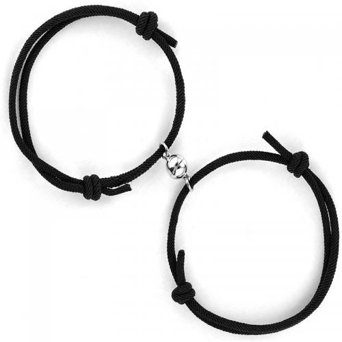 Couple Bracelet and Bangle Zinc Alloy with Magnet & Nylon Cord Adjustable & fashion jewelry & Unisex nickel lead & cadmium free Length Approx 14-26 cm Sold By Lot