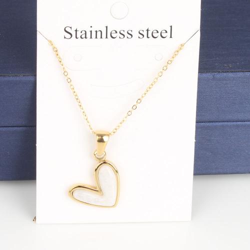Titanium Steel Necklace, with 5cm extender chain, Heart, Vacuum Ion Plating, fashion jewelry & Unisex & enamel, more colors for choice, nickel, lead & cadmium free, 17.70x13.20x3.40mm, Length:Approx 45 cm, 5PCs/Bag, Sold By Bag