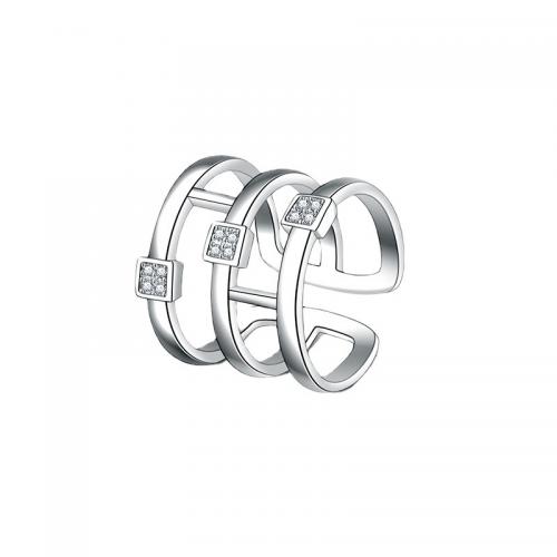 Cúbicos Circonia Micro Pave anillo de latón, metal, Joyería & micro arcilla de zirconia cúbica & para mujer, libre de níquel, plomo & cadmio, Vendido por UD