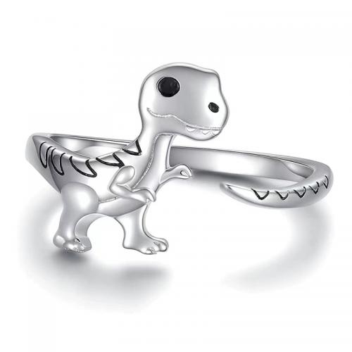 Mässing Finger Ring, Dinosaur, plated, mode smycken & för kvinna, fler färger för val, nickel, bly och kadmium gratis, Storlek:7, Säljs av PC
