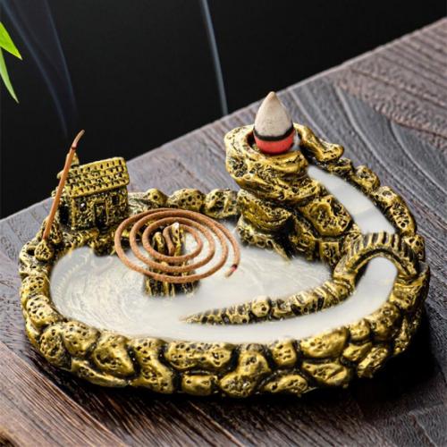 Backflow Incense Burner Resin for home and office & durable & multifunctional Sold By PC