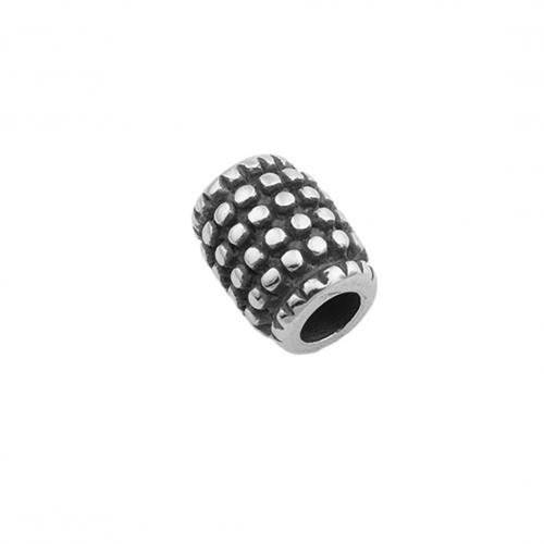 Stainless Steel Large Hole Beads 304 Stainless Steel Drum polished DIY Approx 7mm Sold By PC