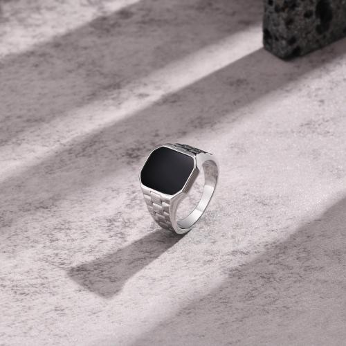 Stainless Steel Finger Ring, 304 Stainless Steel, epoxy gel, fashion jewelry & different size for choice & for man, original color, 36.80x10.50mm, Sold By PC