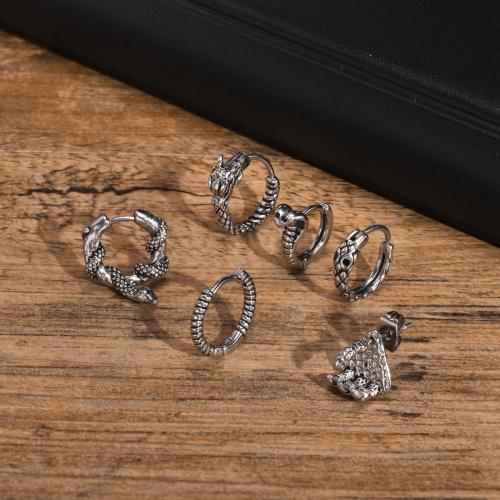 Nerezová ocel náušnice, 304 Stainless Steel, módní šperky & různé styly pro výběr & pro muže, Prodáno By PC