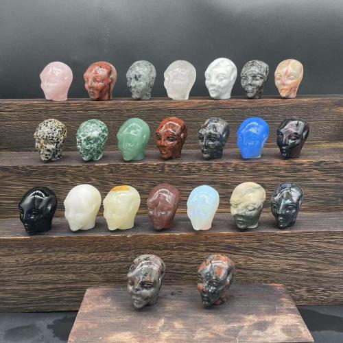 Fashion Decoration, Gemstone, Carved, for home and office, Random Color, 40mm, Sold By PC