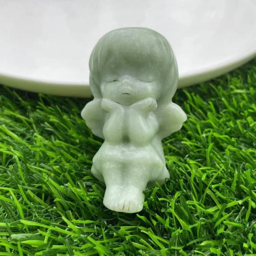 Fashion Decoration Natural Stone Girl Carved for home and office 65mm Sold By PC