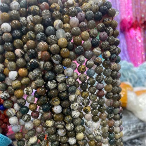 Perles agates, agate océan, Rond, DIY & normes différentes pour le choix, Vendu par Environ 38 cm brin