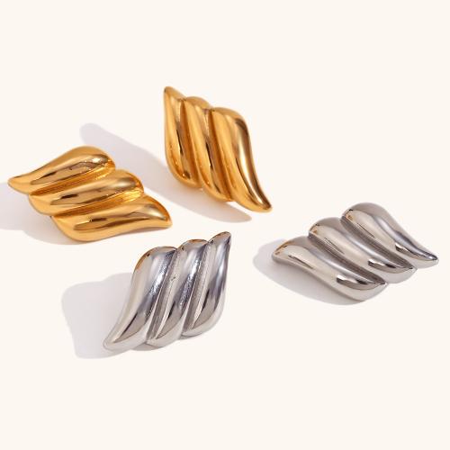 Stainless Steel Stud Earrings 316L Stainless Steel Vacuum Ion Plating fashion jewelry & for woman nickel lead & cadmium free Sold By Pair