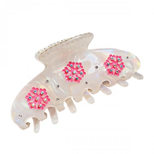 Hair Claw Clips PVC Plastic handmade Christmas Design & for woman & with rhinestone Sold By PC