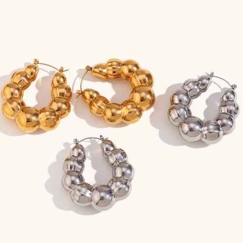 Rustfrit stål Lever Tilbage Earring, 316L Stainless Steel, mode smykker & for kvinde, flere farver til valg, nikkel, bly & cadmium fri, 45x15mm, Solgt af par