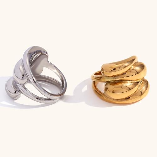 Stainless Steel Finger Ring, 316L Stainless Steel, Vacuum Ion Plating, fashion jewelry & different size for choice & for woman, more colors for choice, nickel, lead & cadmium free, Sold By PC