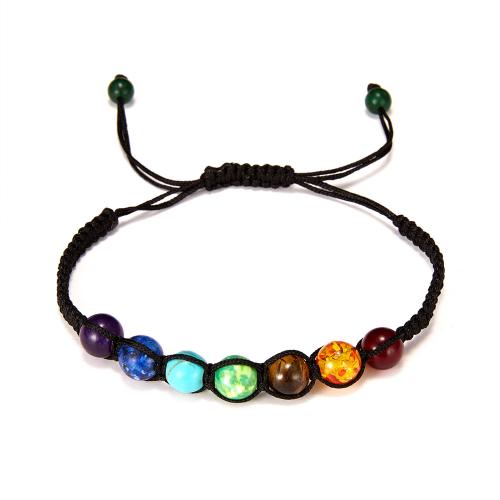 Gemstone Bracelets, fashion jewelry & Unisex, more colors for choice, 8mm, Sold By PC