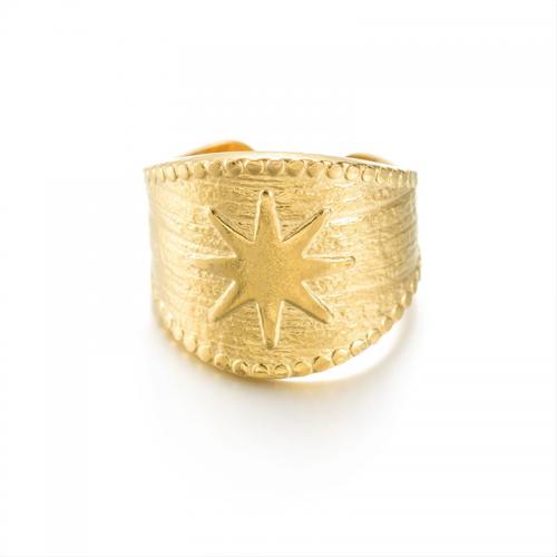 Vinger Ring in edelstaal, 304 roestvrij staal, mode sieraden & voor vrouw, gouden, width18mm, Verkocht door PC
