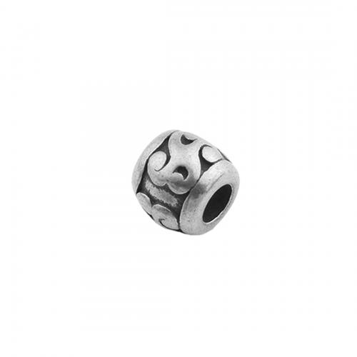 Stainless Steel Large Hole Beads, 304 Stainless Steel, polished, DIY, 8x9.50mm, Hole:Approx 4.5mm, Sold By PC