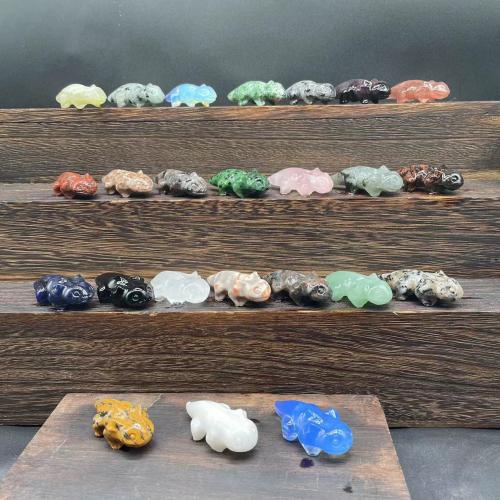 Fashion Decoration, Gemstone, Fish, Carved, for home and office, Random Color, 50mm, Sold By PC