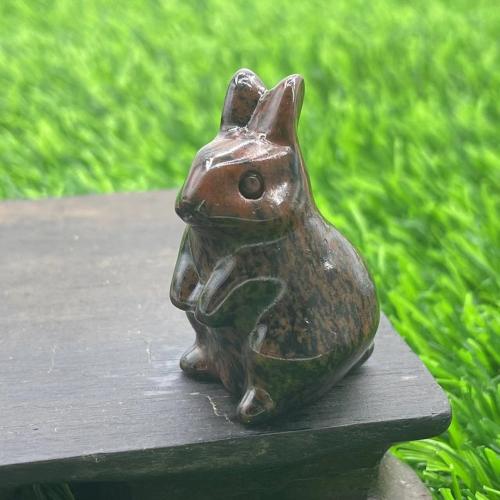 Fashion Decoration, Natural Stone, Rabbit, Carved, for home and office & cute & different materials for choice, more colors for choice, 40mm, Sold By PC