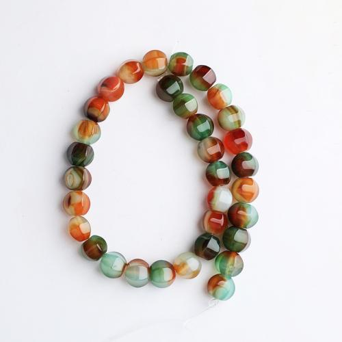 Achat Perlen, Malachit Achat, DIY & verschiedene Größen vorhanden, gemischte Farben, verkauft von Strang