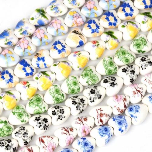 Porcelain Jewelry Beads Heart DIY Approx 2mm Sold By Bag