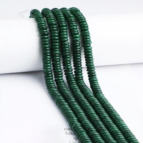 Gemstone Jewelry Beads Kosmochlor Jade Flat Round DIY green Sold By Strand