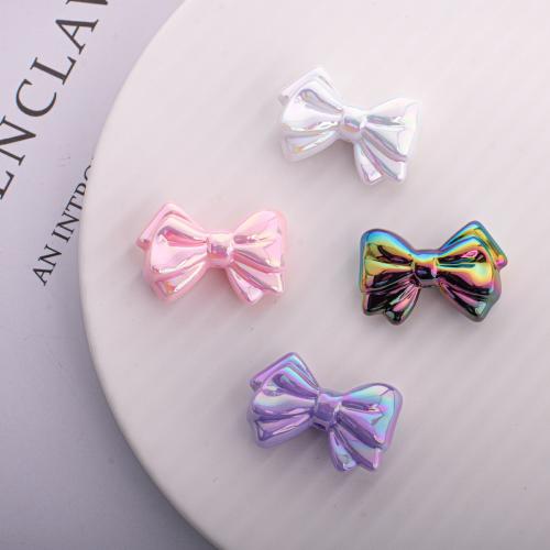 Plated Acrylic Beads Bowknot DIY Sold By PC