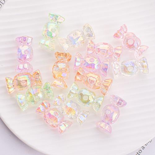 Plated Acrylic Beads, Candy, DIY, more colors for choice, 28.80x13mm, 5PCs/Bag, Sold By Bag