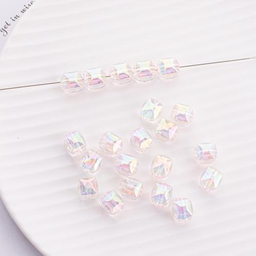 Plated Acrylic Beads, DIY, more colors for choice, 8.60x9.60mm, Hole:Approx 2mm, 20PCs/Bag, Sold By Bag