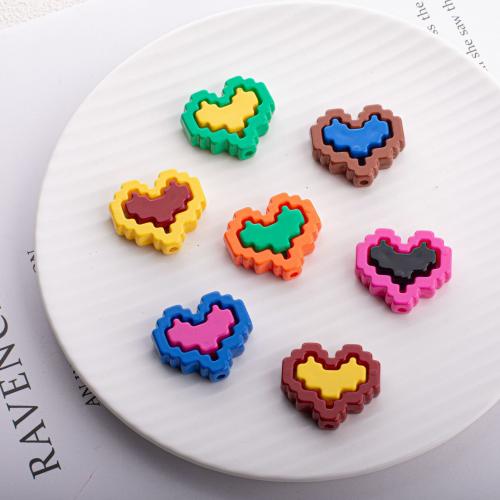 Acrylic Jewelry Beads, Heart, DIY, more colors for choice, 5PCs/Bag, Sold By Bag
