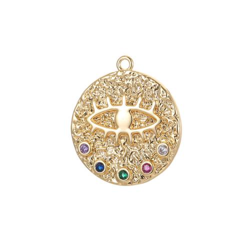 Cubic Zirconia Micro Pave Brass Pendant, plated, DIY & different styles for choice & micro pave cubic zirconia, gold, Sold By PC