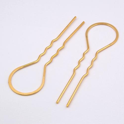 Hair Accessories DIY Findings, Iron, gold color plated, 105mm, Sold By PC
