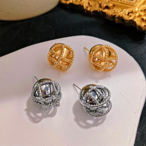 Tibetan Style Stud Earring, plated, fashion jewelry & for woman, more colors for choice, 18x18mm, Sold By Pair