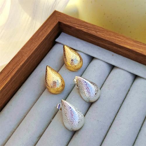 Tibetan Style Stud Earring, Teardrop, plated, fashion jewelry & for woman, more colors for choice, 11x21mm, Sold By Pair