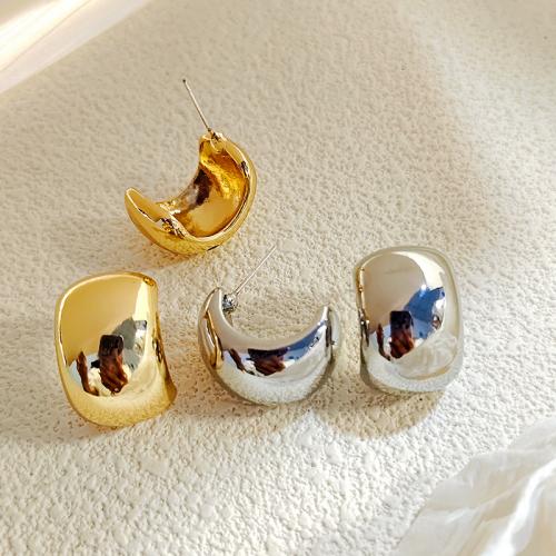 Zinc Alloy Stud Earring, plated, fashion jewelry & for woman, more colors for choice, 15x22mm, Sold By Pair