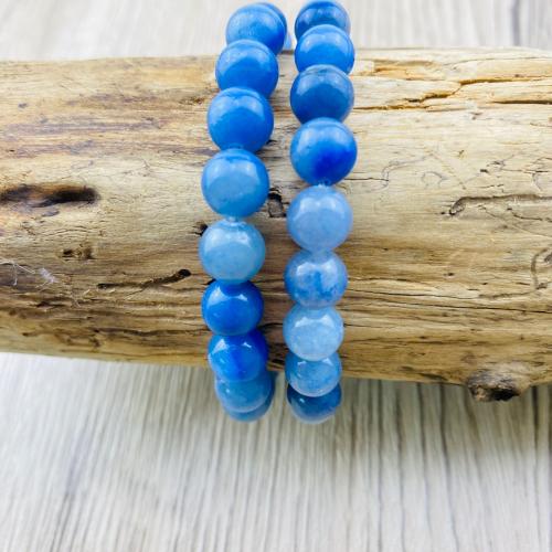 Natural Lapis Lazuli Bracelets, Jade, Round, fashion jewelry & Unisex, more colors for choice, 8mm, Length:Approx 18 cm, Sold By PC