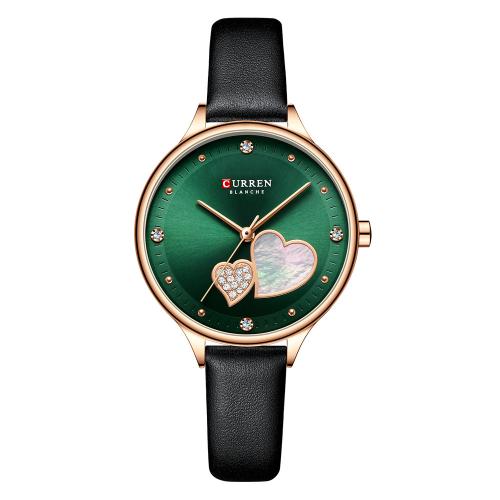 Damen Armbanduhr, Glas, mit Leder, Lebenswasserbeständig & Modeschmuck & japanische Uhr-Bewegung & für Frau, keine, Länge:ca. 22 cm, verkauft von PC